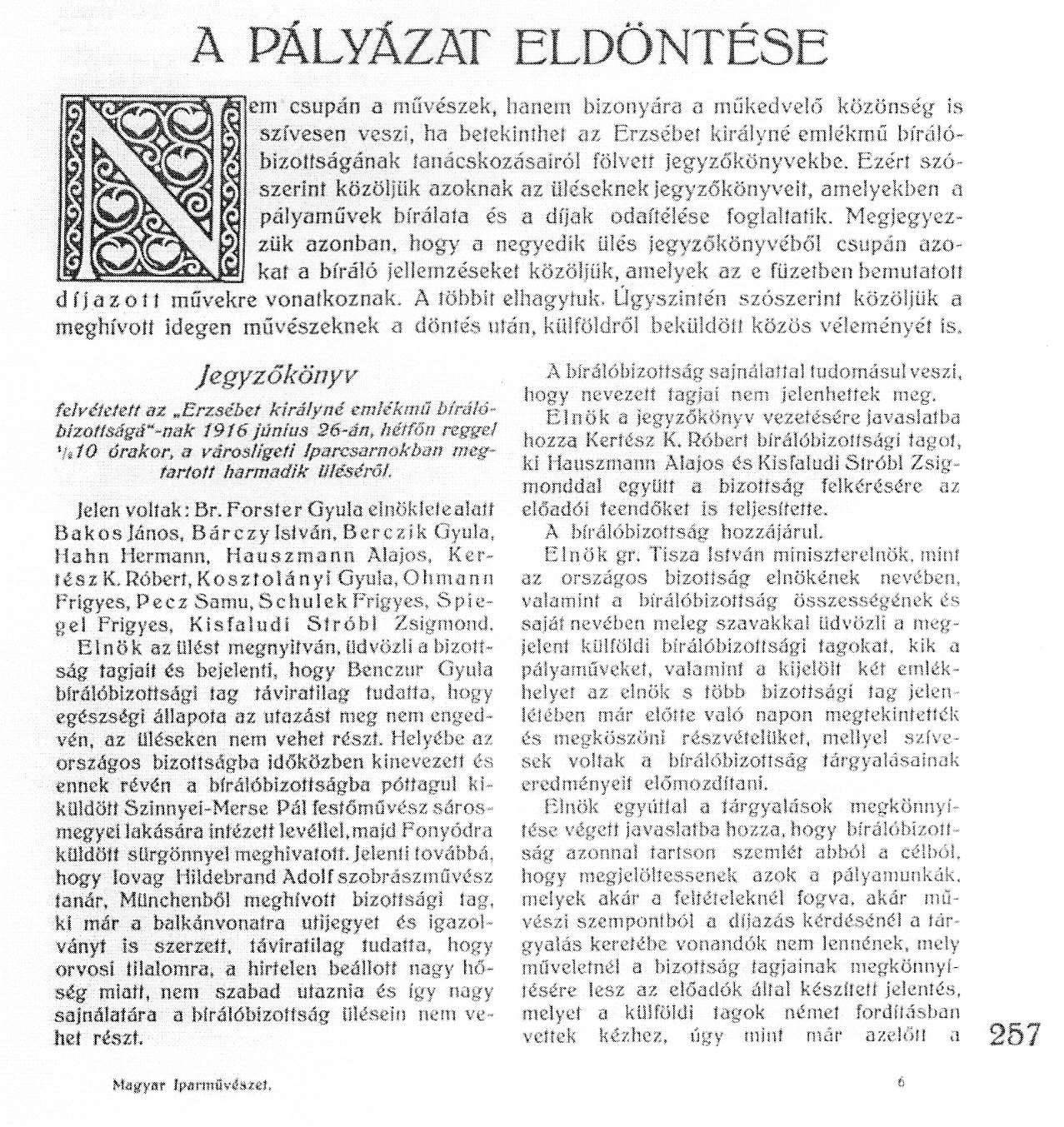 001_Magyar Iparművészet, 1916. 6. sz. 257. p. 