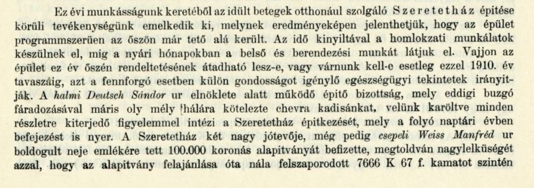 00146_A Pesti Chevra Kadisa elöljáróságának jelentése és kezelési kimutatása az 1908-iki közigazgatási évről. Budapest, 1909. 3. p.
