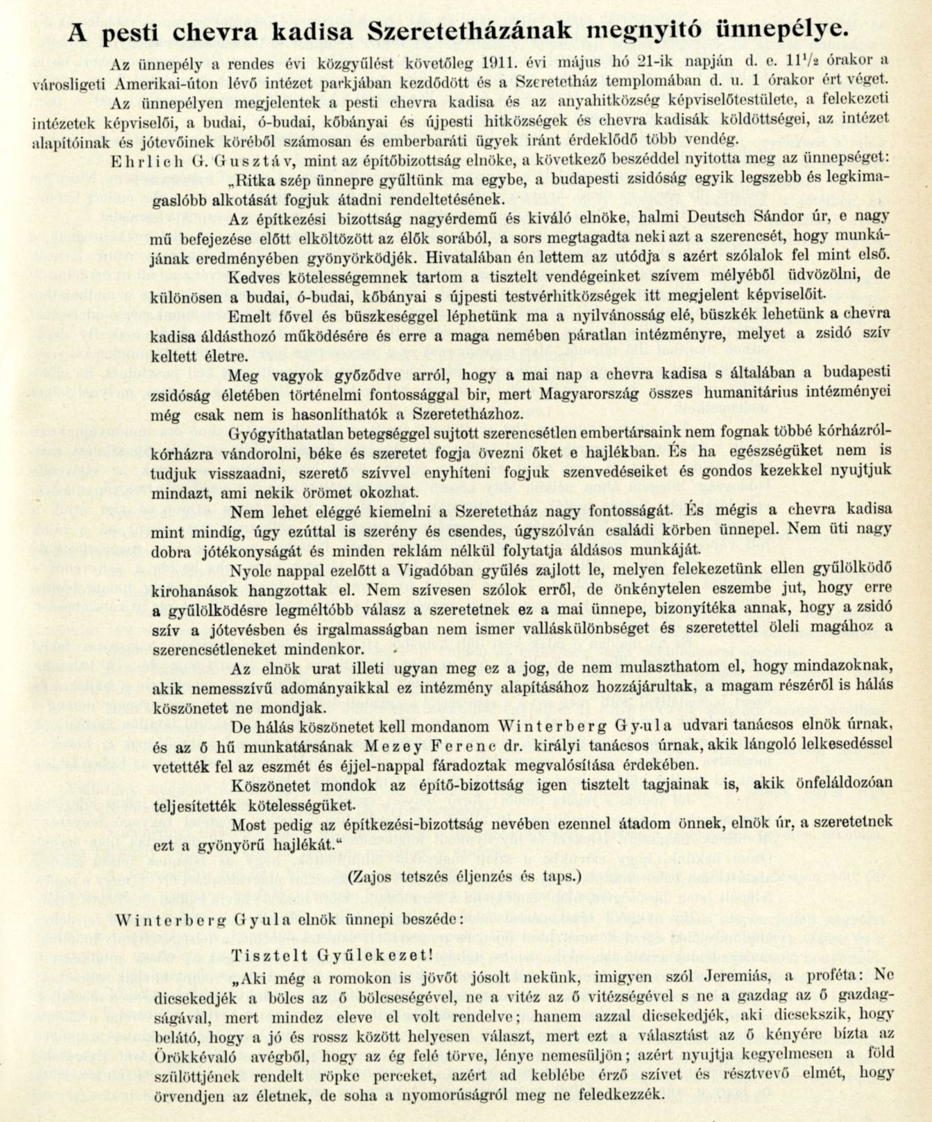 0029_A Pesti Chevra Kadisa elöljáróságának jelentése és kezelési kimutatása az 1910-iki közigazgatási évről. Budapest, 1911.