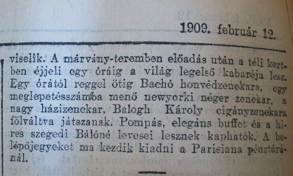 Budapesti Hírlap, 1909. II. 12. 11. p.