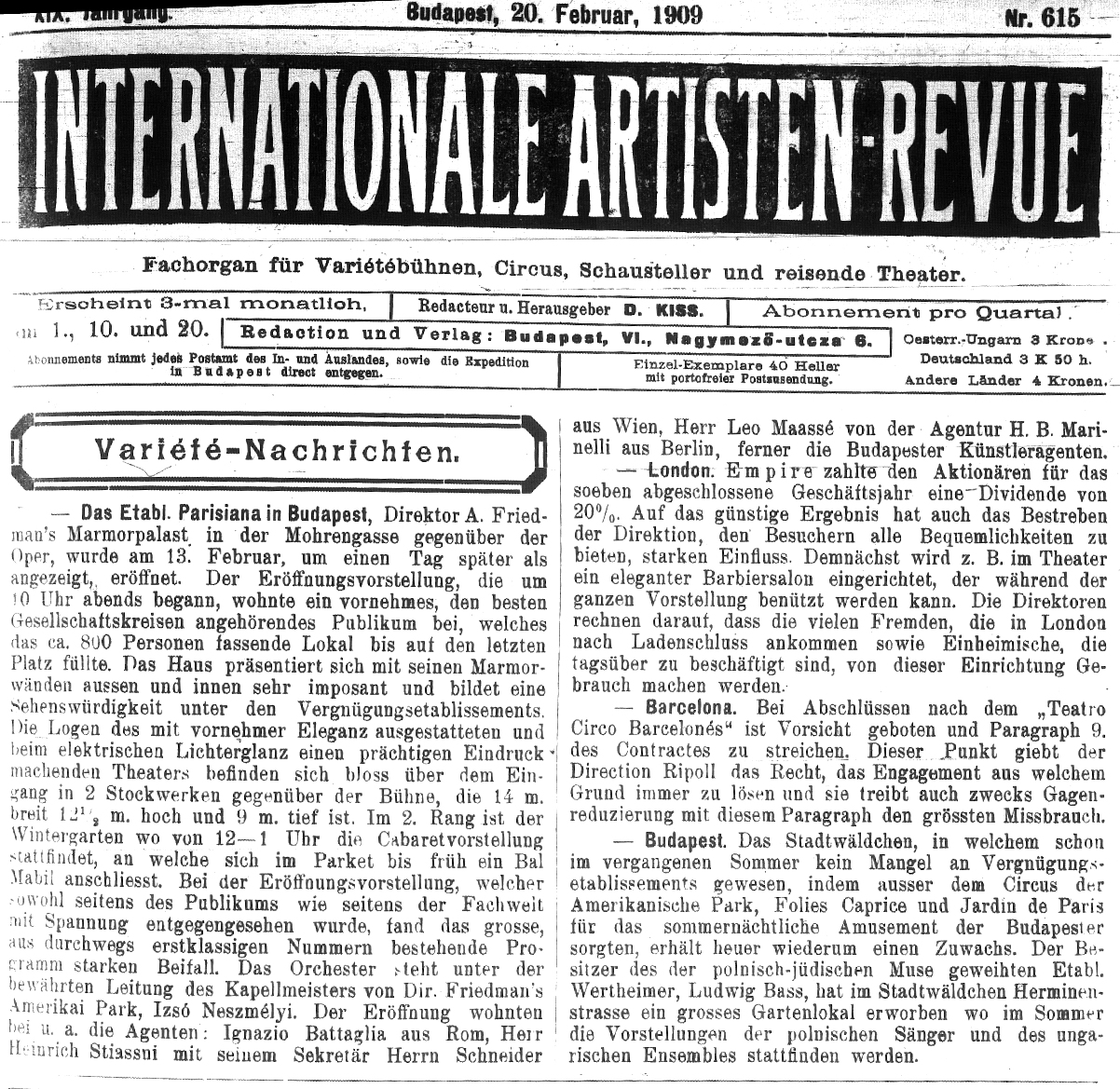02_Internationale Artisten-Revue, 1909. II. 20.