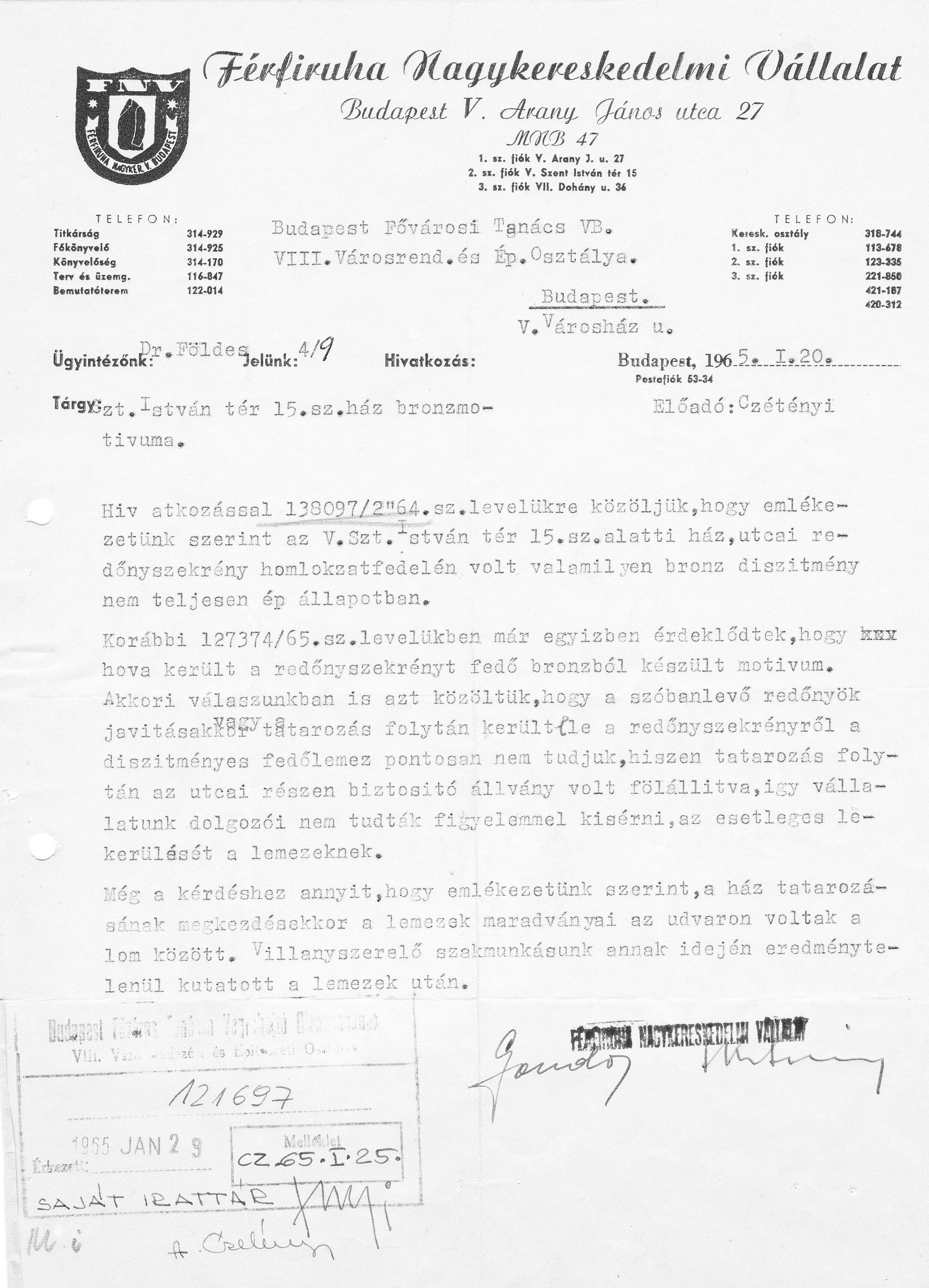 21_BFL_XV_17_e_306 A Budapesti Műemléki Felügyelőség iratai