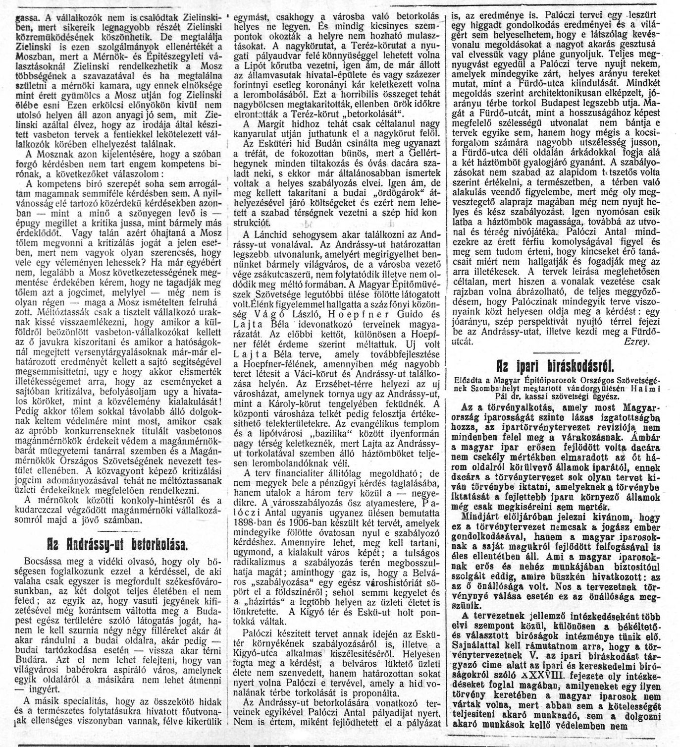Vállalkozók Lapja, 1910. XI. 23. 6. p. 