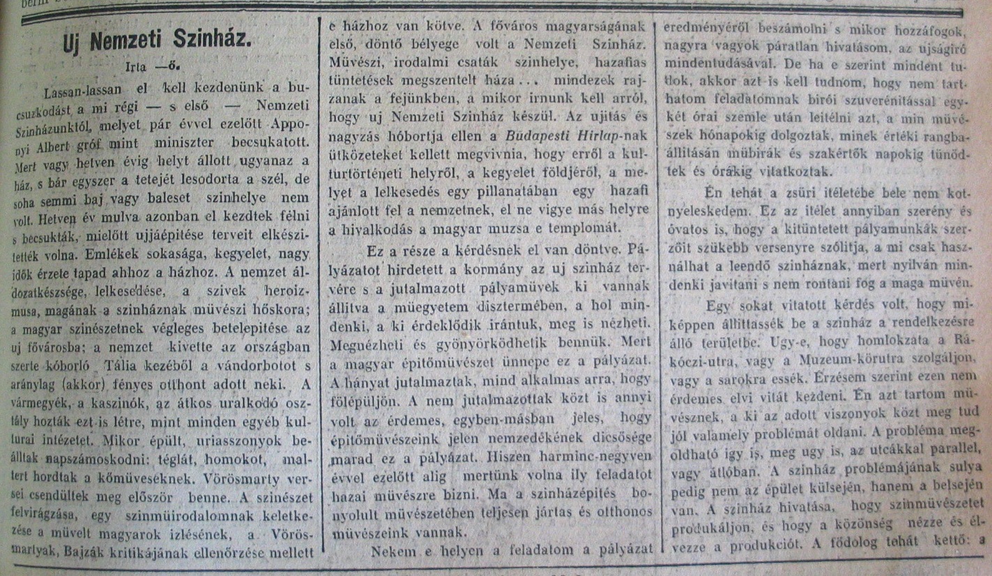 105_Budapesti Hírlap, 1913. I. 22. 1. p.