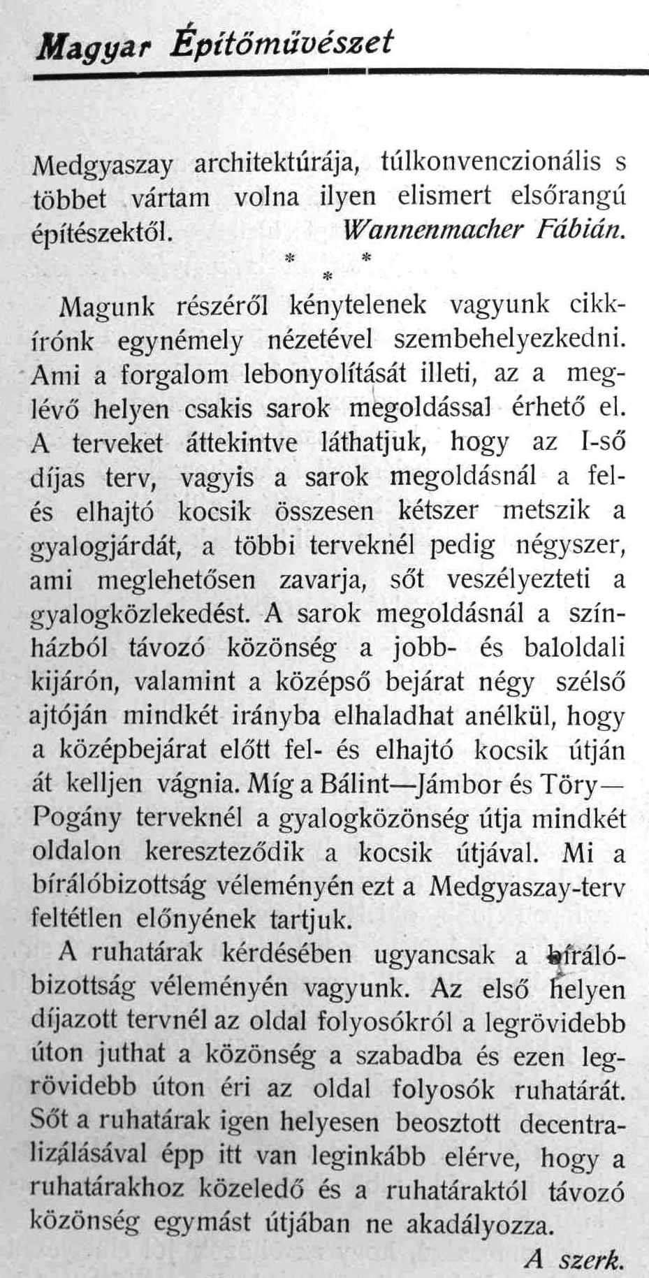 251_Magyar Építőművészet, 1913. 1. sz. 3. p.