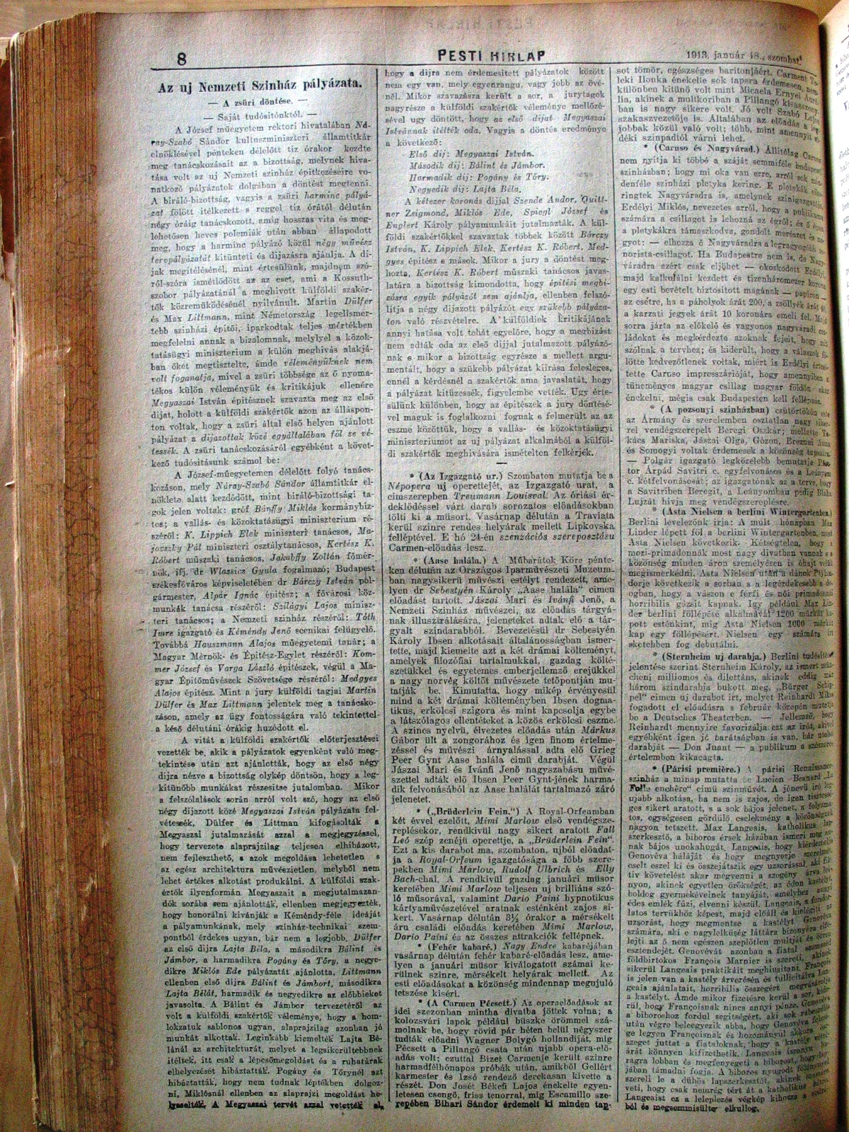 104_Pesti Hírlap, 1913. I. 18. 8. p.