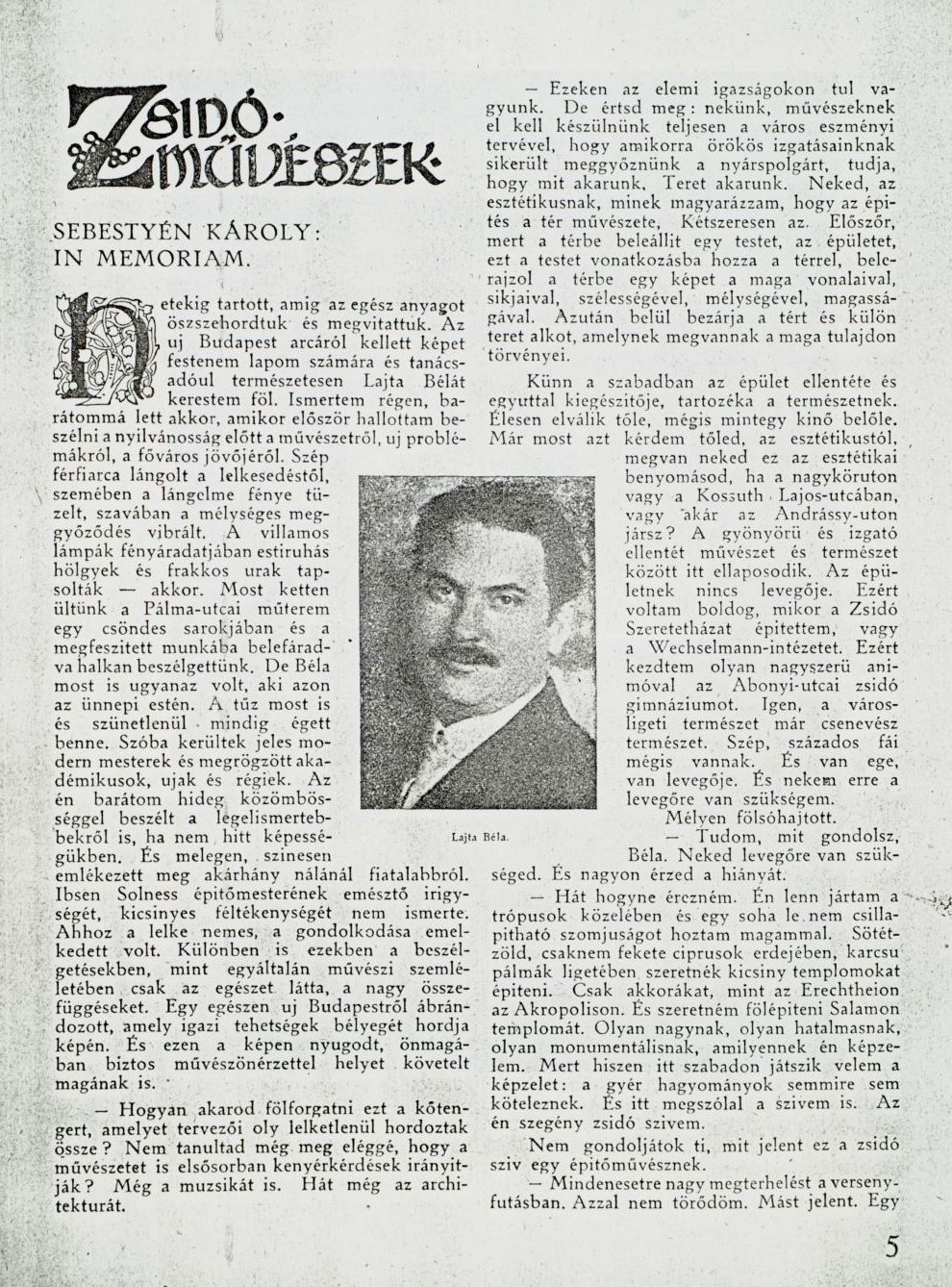 36_Múlt és Jövő, 1921/1. 5. p.